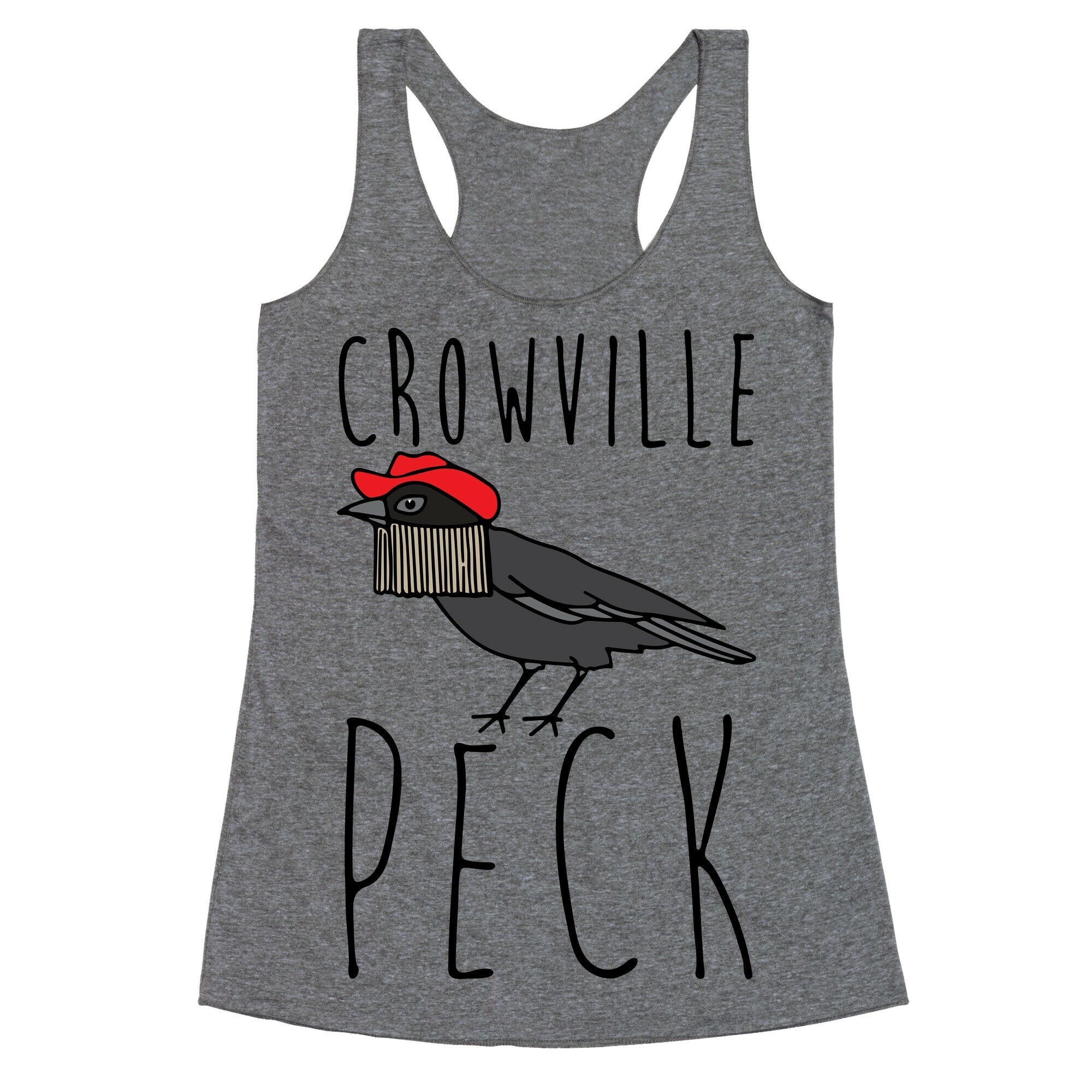 Crowville Peck Parody Racerback Tank